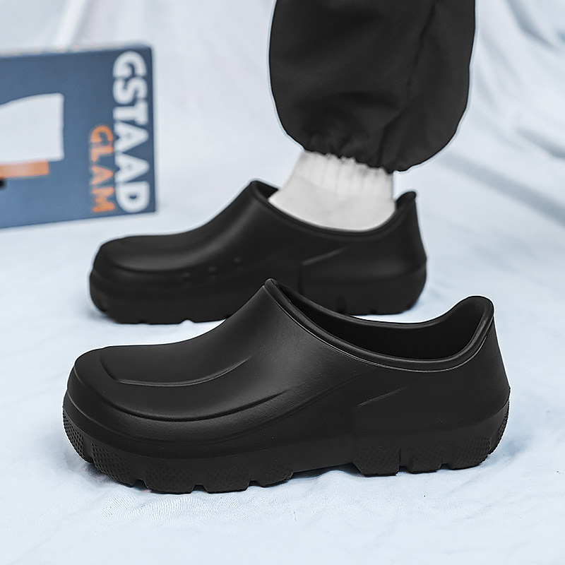 厨师鞋防滑轻便男士户外雨鞋新款防油涉水钓鱼胶鞋工作鞋2026春季,流行男鞋,包头拖,淘宝优惠券,粉丝福利购,淘宝优惠卷