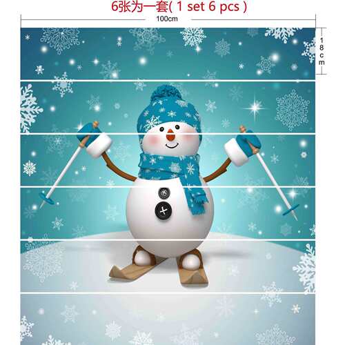 SLT001圣诞节雪人3D仿真楼梯贴防水时尚创意台阶装饰墙贴家居