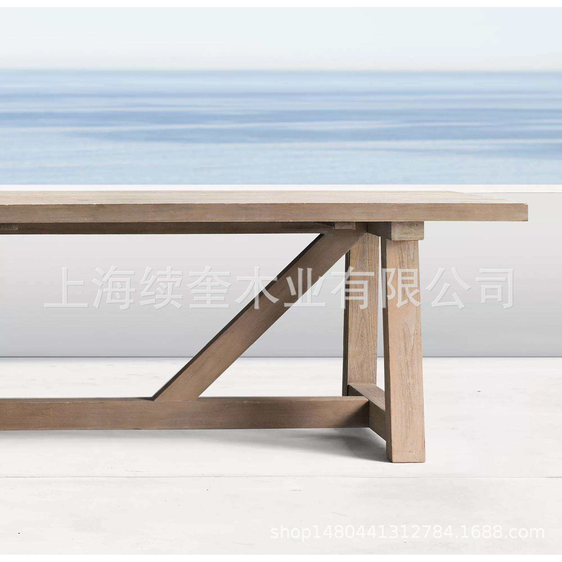 RH美式实木长餐桌椅家具 设计师外贸出口跨境电商亚马逊供应商