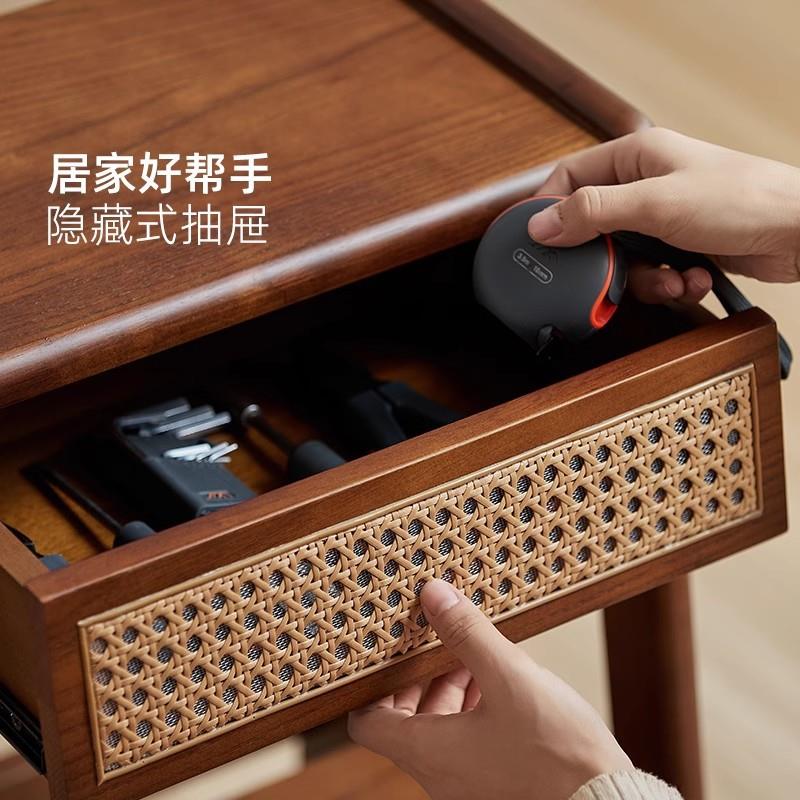 中古风折叠双层梯凳带抽屉储物收纳梯多功能椅子登高置物梯子
