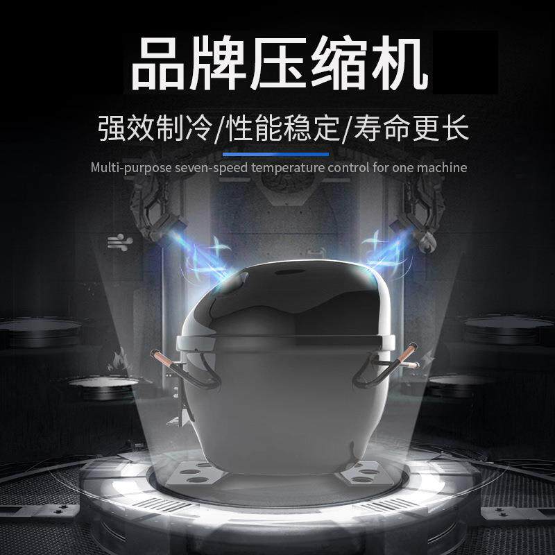 大容量卧式冰柜商用冷冻冰箱家用小型冷藏保鲜单双温速冻雪柜