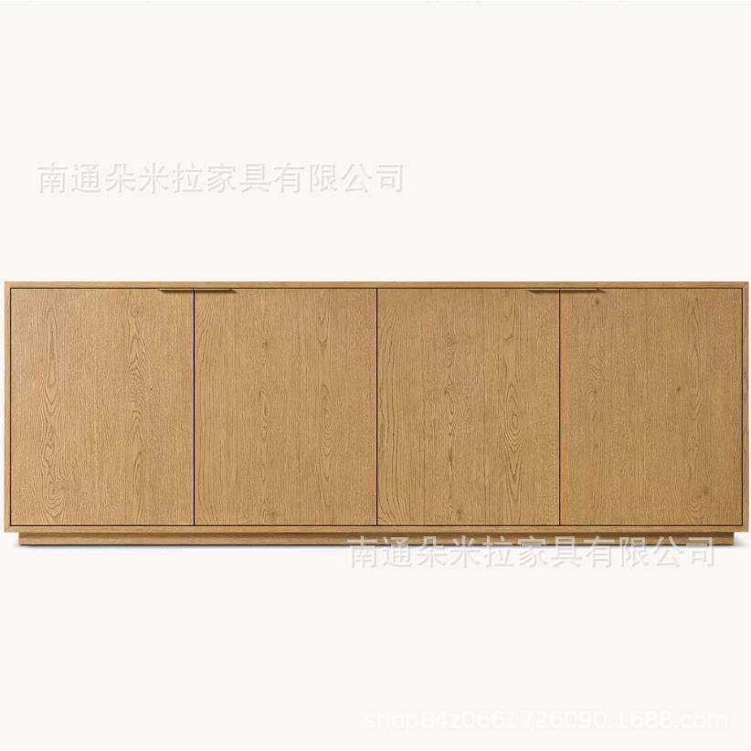 RH美式乡村复古实木餐边柜入户玄关柜家用储物柜收纳柜