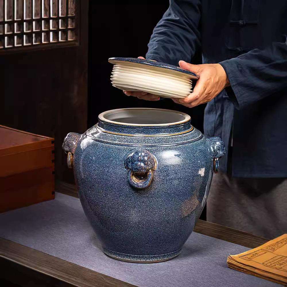 加厚密封陶瓷酒坛30/50/100/200斤 景德镇窖藏泡酒缸瓶罐厂家直销