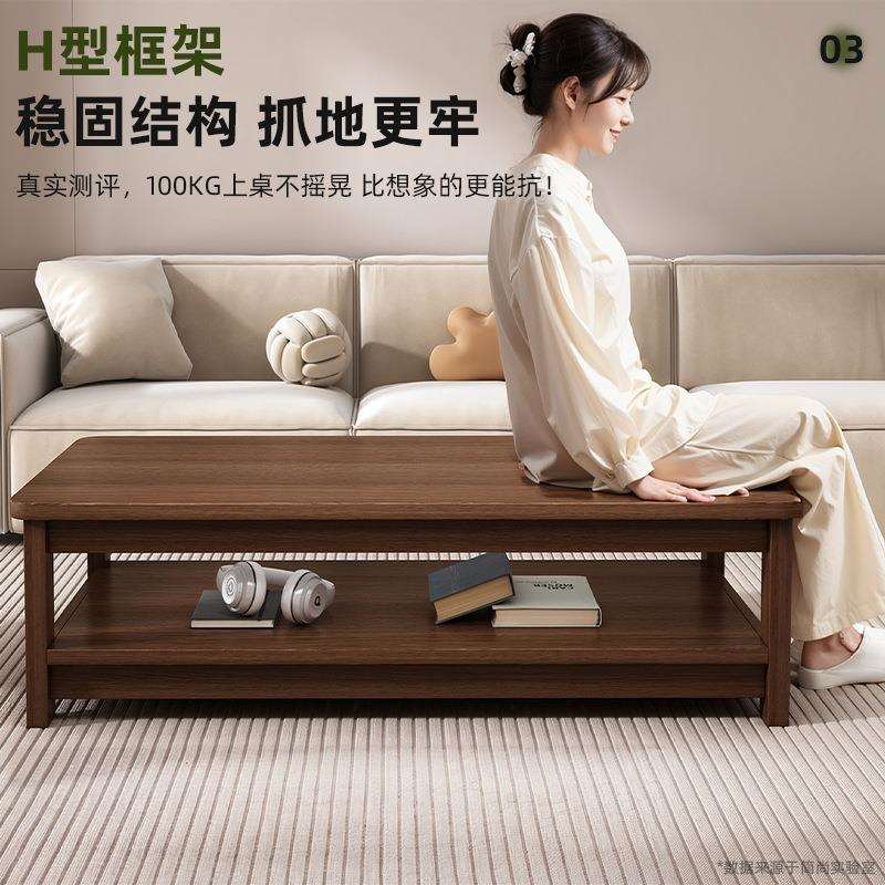 茶几复古风茶桌现代小户型收纳桌子家用简易会客桌子多功能学习桌