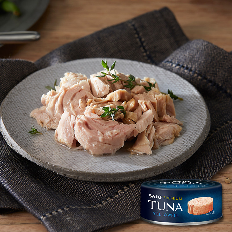 SAJO思潮黄鳍金枪鱼罐头韩国原装进口健身沙拉吞拿鱼即食速食