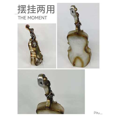 欧式轻奢精美小提琴网红花瓶家居摆件玄关客厅婚庆咖啡厅创意摆设