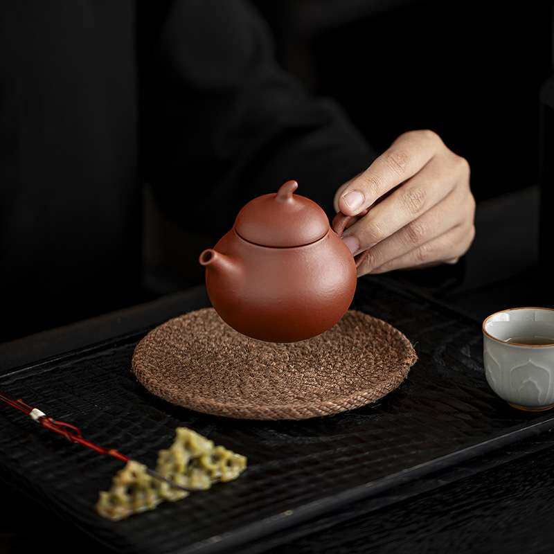 亚麻草编圆形加厚隔热垫餐桌垫防烫餐垫碗垫子家用茶杯垫盘垫锅垫