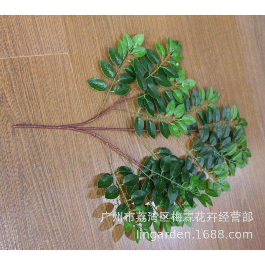 人造仿真榆树叶假叶子 塑料桑树叶 绿植树藤 软装道具