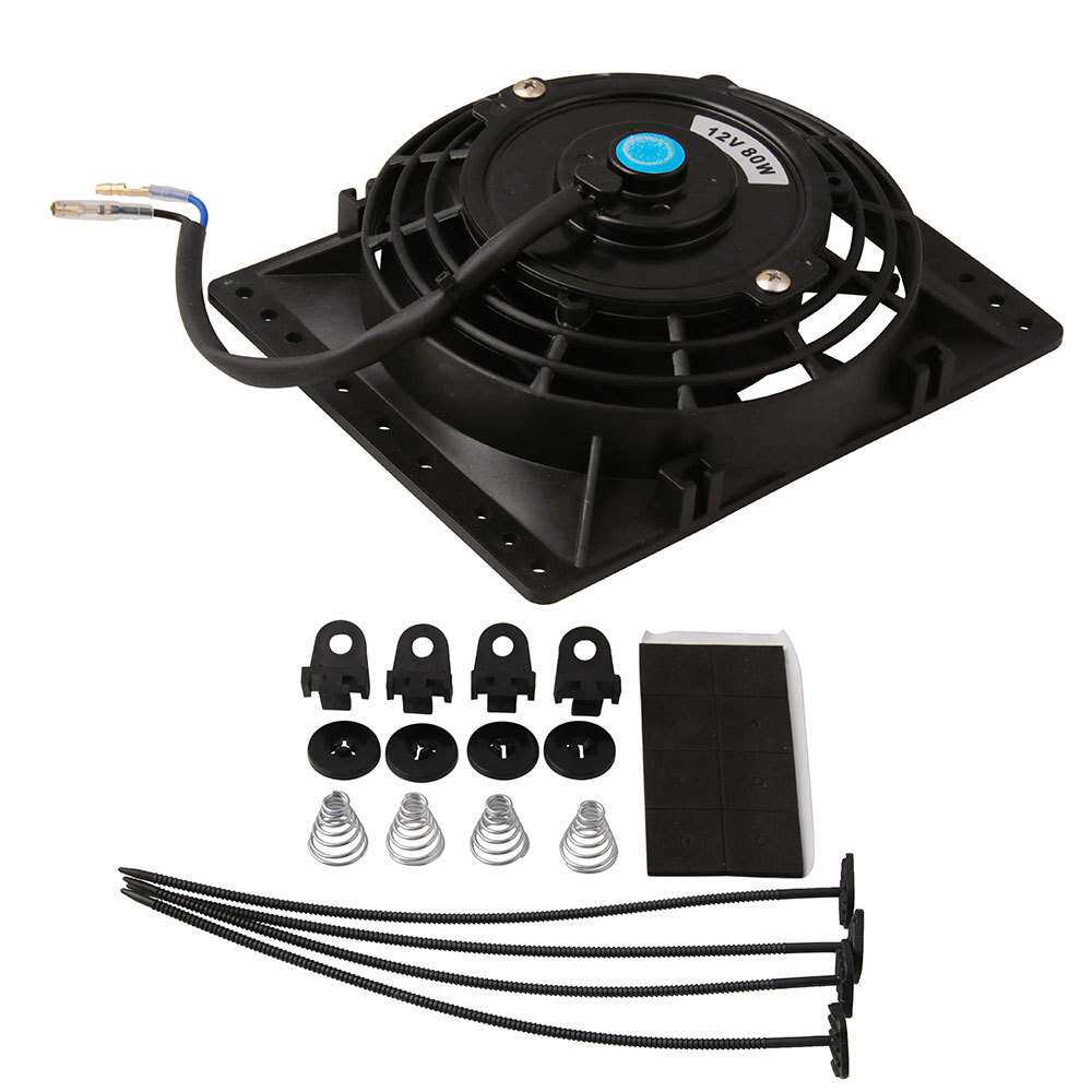 跨境热销 汽车改装散热器 冷却风扇 安装套件 12V 80W 大功率风扇