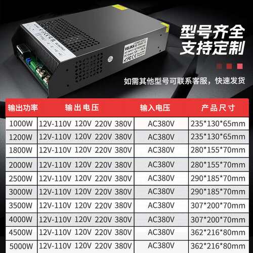 稳压器AC380v两相转DC12V24V48V70V80V1000W2000W5000W大功率电源