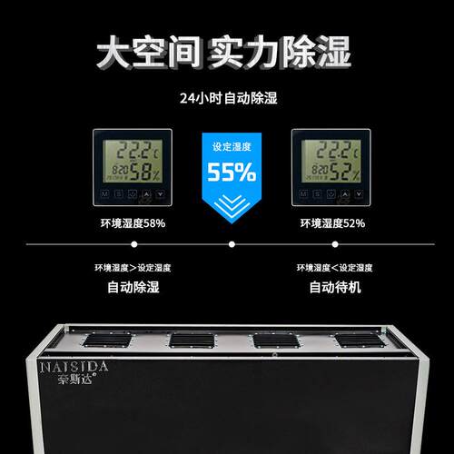 奈斯达720L大型工业除湿机大功率地下室车间仓库除湿器20kg吸湿机