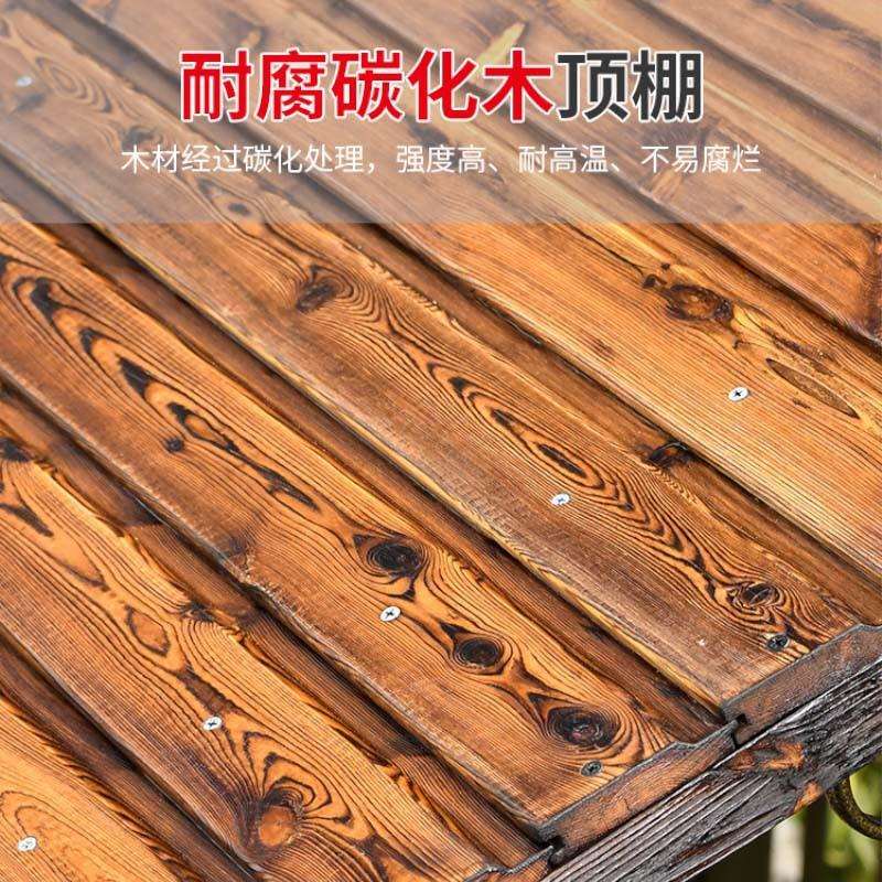 户外凉亭中式小木屋多功能秋千躺床庭院亭子别墅院子遮阳棚
