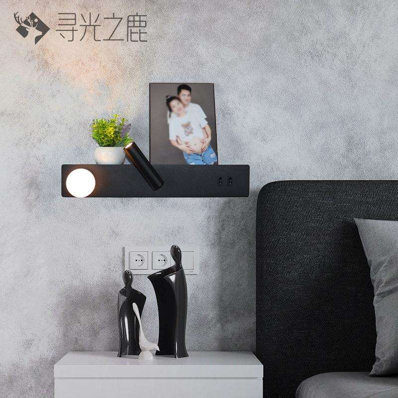 床头阅读灯壁灯现代简约酒店客房可旋转led卧室房间极简书房射灯