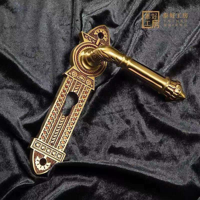 泰好工房室内家用房门锁卧室静音通用防盗老式木门锁具TH58-5556