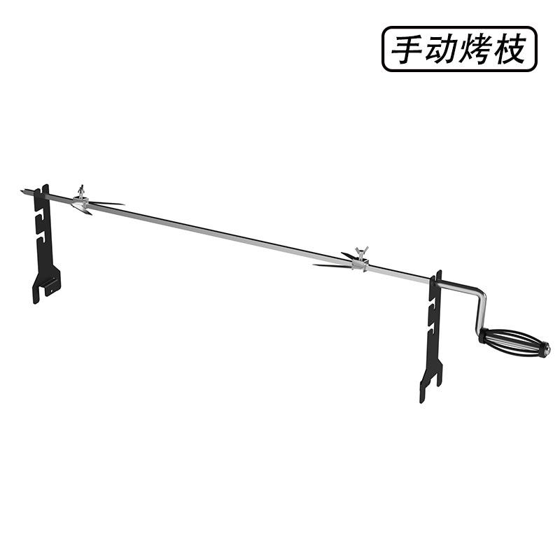 跨境不锈钢电动烧烤支自动旋转烤羊腿烤鸡支架电动烧烤叉烤鸡叉子