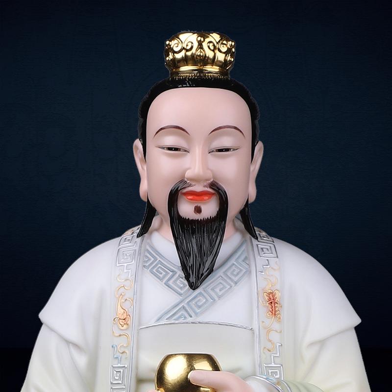 福盛东太乙救苦天尊像仿汉白玉居家供奉东极青华大帝像骑九头狮子