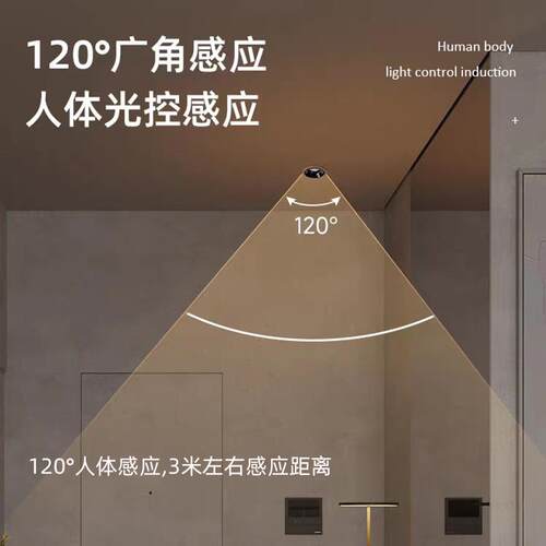 led红外人体感应光感射灯嵌入式明装家用玄关过道防眩COB筒灯