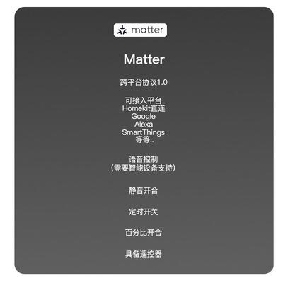 Matter25接电电机110v-220vThread协议适合38mm管homekit直连