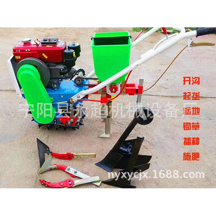 汽油耘耕机耘地锄草施肥播种机 手推式玉米施肥机