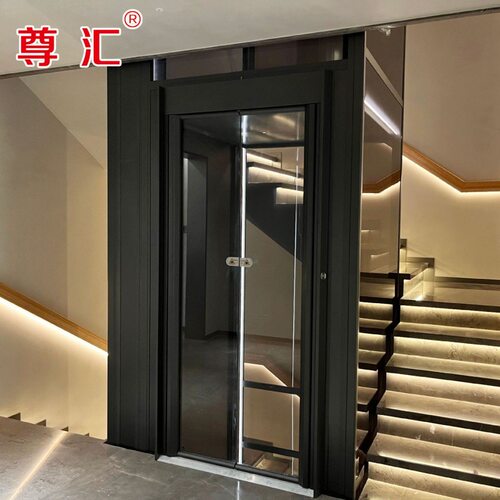 家用电梯别墅升降梯23层小型无地坑家用电梯别墅复式阁楼曳引梯
