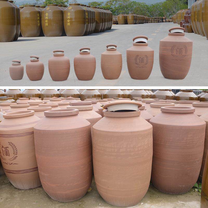四川粗陶无釉土陶泡酒坛子藏酒储酒缸酵素密封罐窖藏酒缸100斤