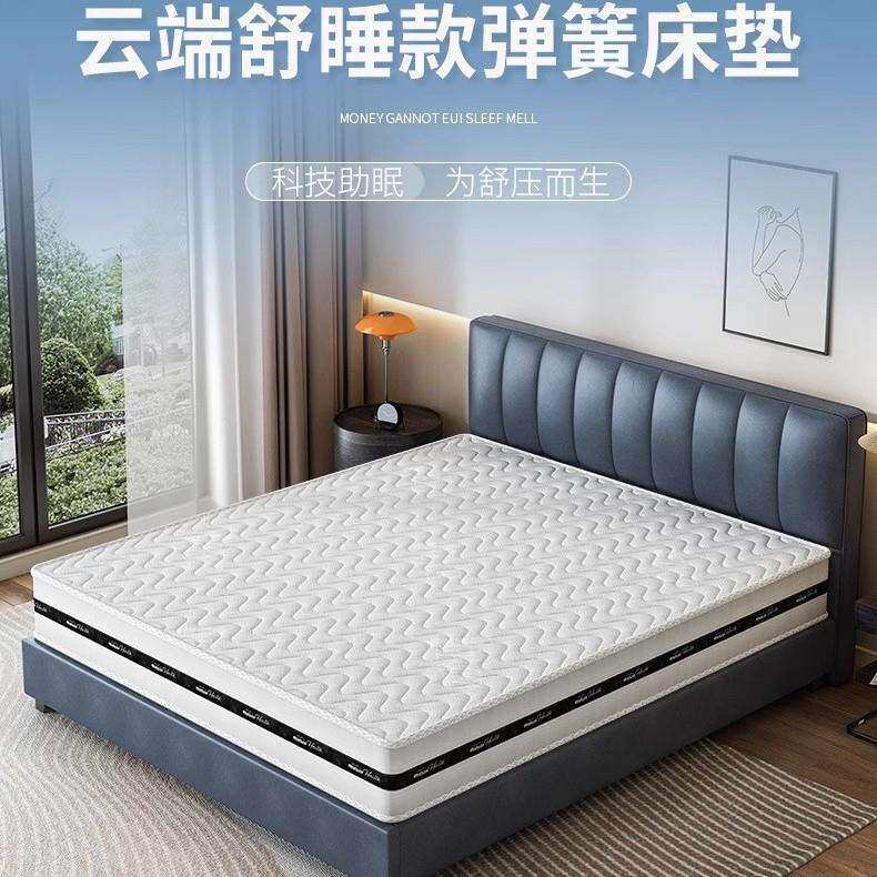 席梦思床垫家用软硬两用22cm厚双人1.8米1.5米出租房乳胶弹簧床垫