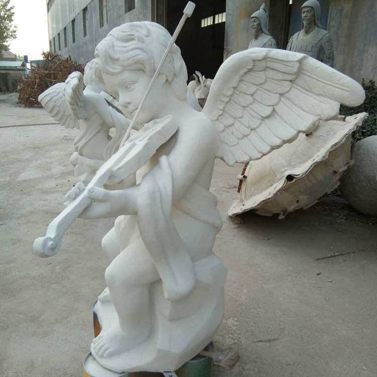 玻璃钢仿砂岩西方人物欧式音乐小天使酒店装饰小孩雕塑摆件工艺品