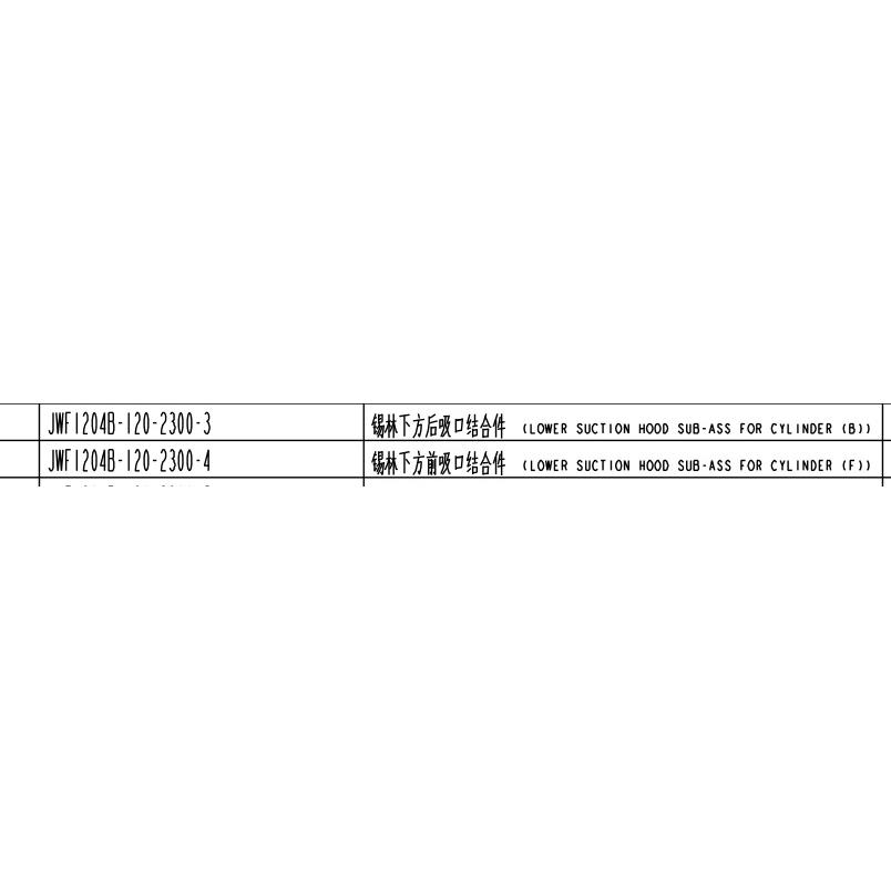 山东纺织郑州纺机梳棉机配件JWF1216-2300-5锡林下方后吸口结合件