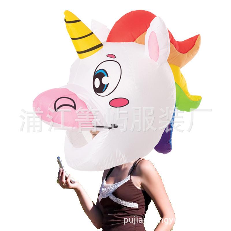 跨境儿童节网红充气服装院子户外亲子恐龙怪兽仿生人偶狂欢节