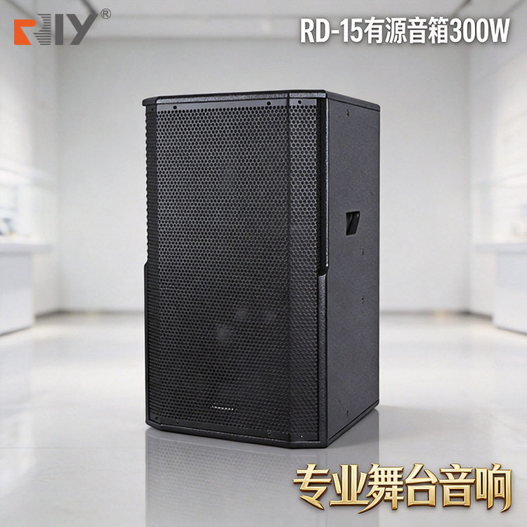 RD-15A 单15寸专业全频有源音箱家庭KTV音响会议舞台300W有源音响