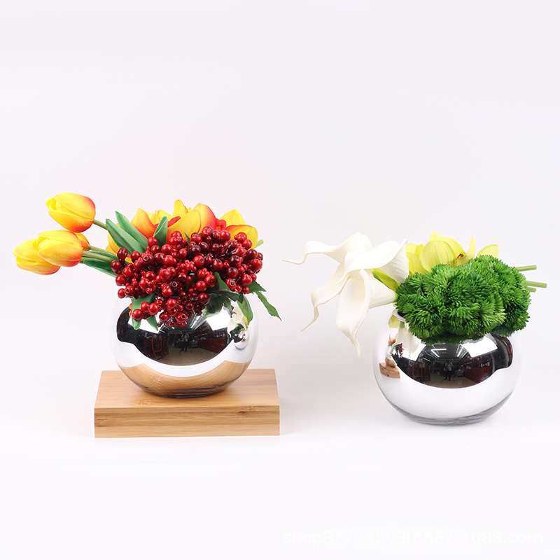 现代仿真花艺盆栽摆件电视酒柜洽谈桌餐厅绿植办公室玄关软装饰品