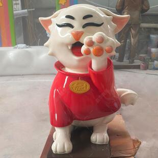大型招财猫摆件户外玻璃钢雕塑广商场酒店门口商业街落地装饰美陈
