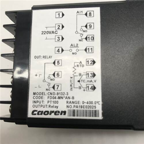 Caoren CHNE CND-9132-3温控器PT100温度控制仪表CND-9000