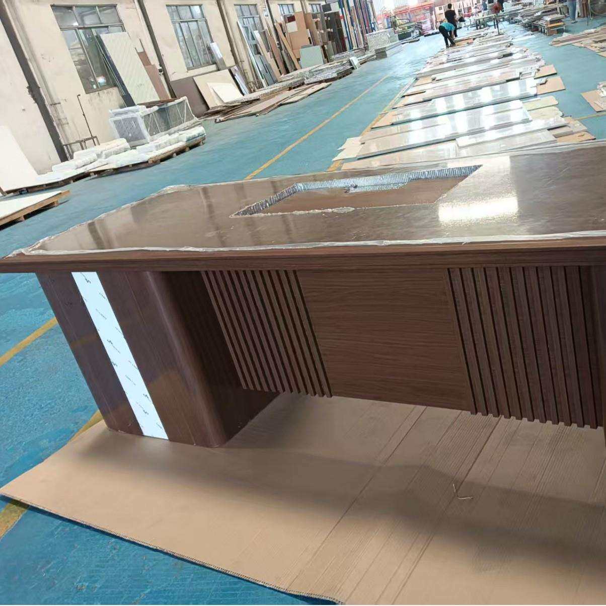 全铝茶台茶桌简约现代办公桌新大小型会议室工作会议台家具组合