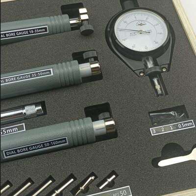 内径百分表千分内孔测量工具一套高精度量表内经量缸表头18-160mm