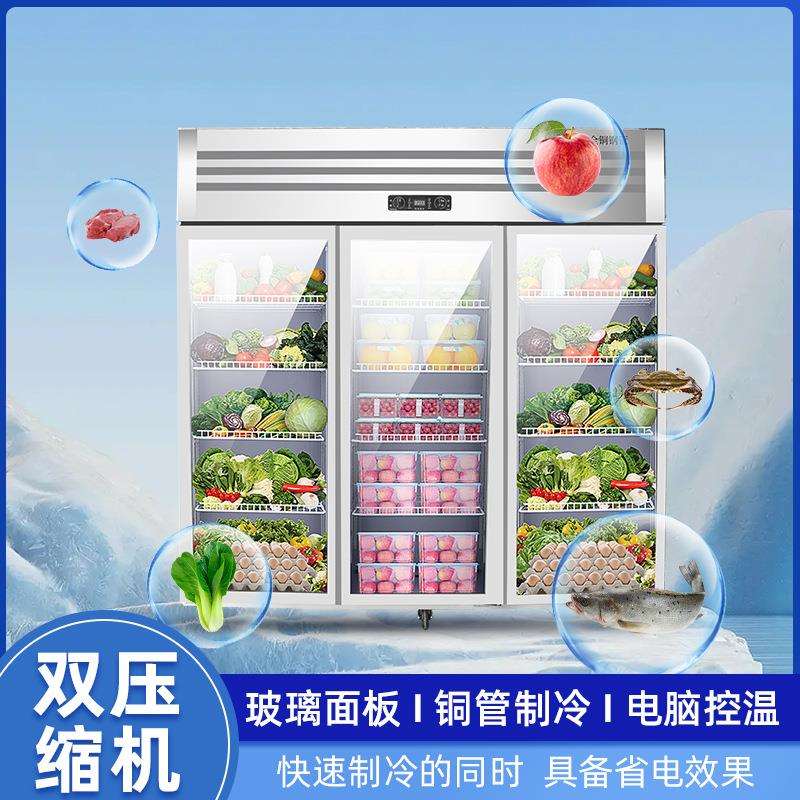 商用冰箱多功能冰柜立式冷柜冷冻双温保鲜柜六门大容量饭店冷藏柜
