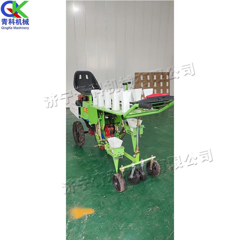 两行蔬菜移栽机 自走式汽油蔬菜栽苗机 茄子辣椒西红柿播种机