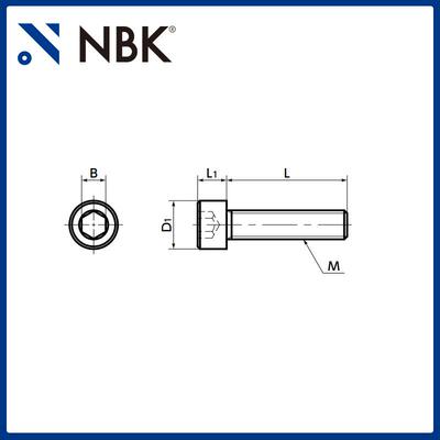 NBK SNSS不锈钢精密仪器用内六角圆柱头不锈钢定位防松动螺栓
