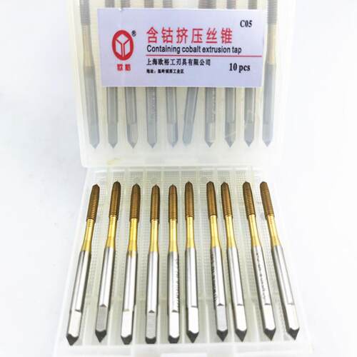 欧裕 牌 挤压丝锥m35含钴丝锥HSS-CO高速钢镀钛挤压式攻丝M2-M12