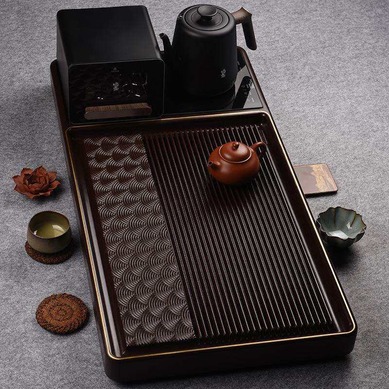 电木茶盘家用大号茶海茶具套装全自动一体茶台轻奢茶托盘