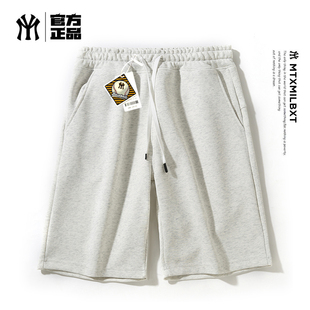【糖糖专属】夏季新款华棉洋基队潮牌印花短裤男女同款潮牌五分裤
