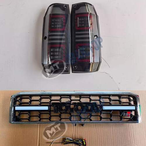 LC79汽车大灯led尾灯suv FJ79 FZJ改装个性设计带灯中网雾灯