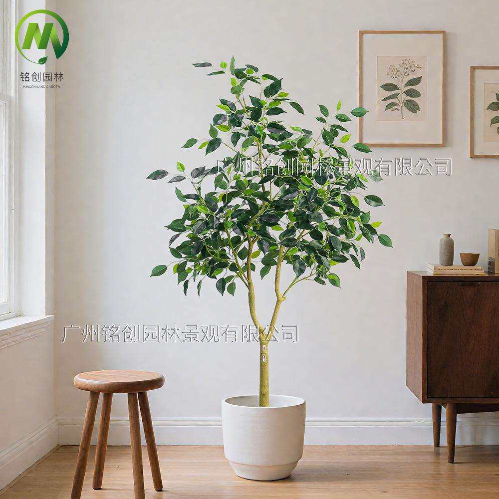 高级绿植仿真榕树盆栽 室内客厅用大型假树盆景 橱窗造景用仿真树