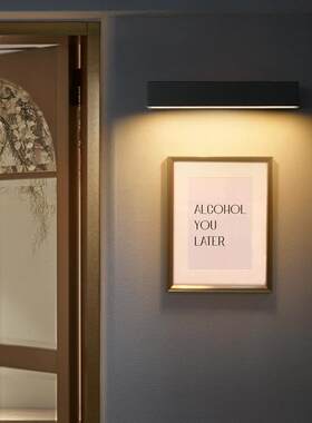 庭院户外一字壁灯别墅外墙灯led室外防水长条向下照大门口门头灯