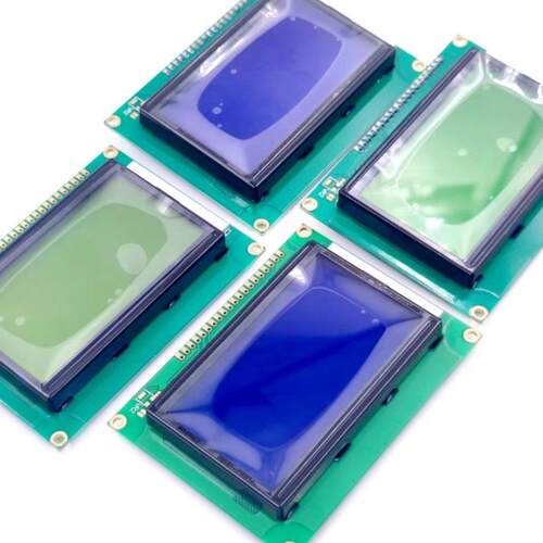 LCD液晶屏串口并口通用3.2寸COB模组5V蓝屏黄屏带字库LCM12864Z