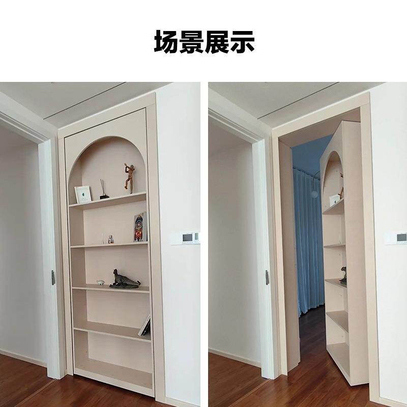 智能电动旋转密室柜门五金配件隐藏偏轴暗门隐形遥控开关储物书柜