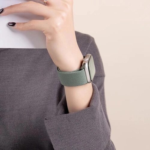 适用苹果S10手表iwatch9表带applewatch8平纹尼龙S9新款编织夏天