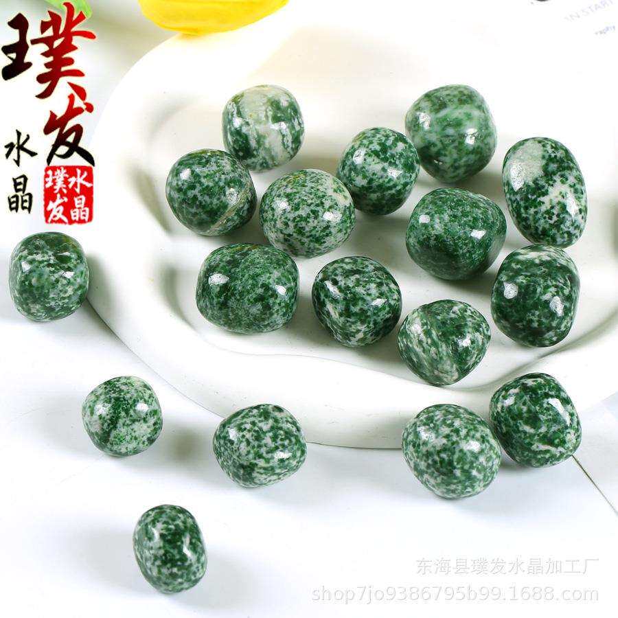 青海翠滚石 青海翠大颗粒打磨石裸石摆件 鱼缸石景观装饰