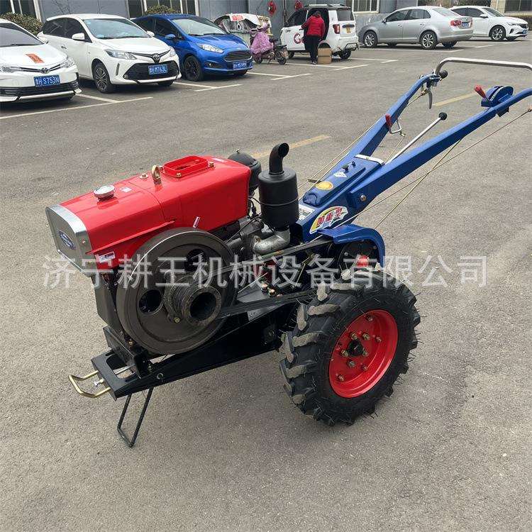 柴油121型15马力农用手扶耕地机果园大棚两轮多功能除草旋耕松土