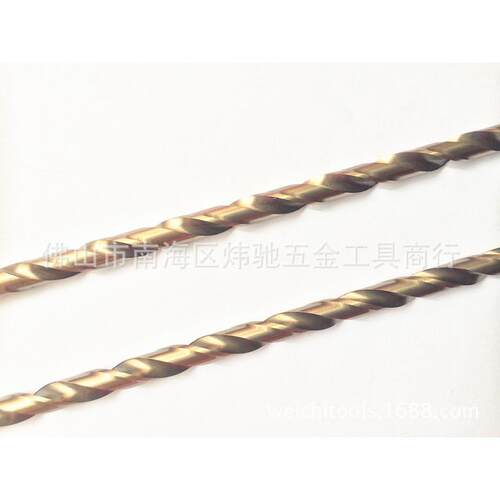 厂销超硬特长不锈钢用钻头含钴HSSCO加长直柄麻花钻咀嘴8*200 300